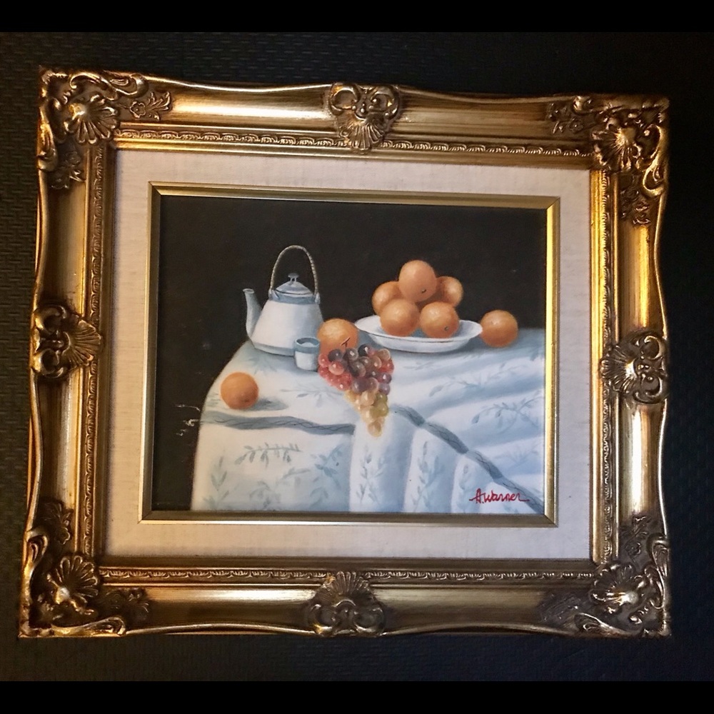 Antique Oil Painting with frame13”Hx15”Lx1 1/2”w